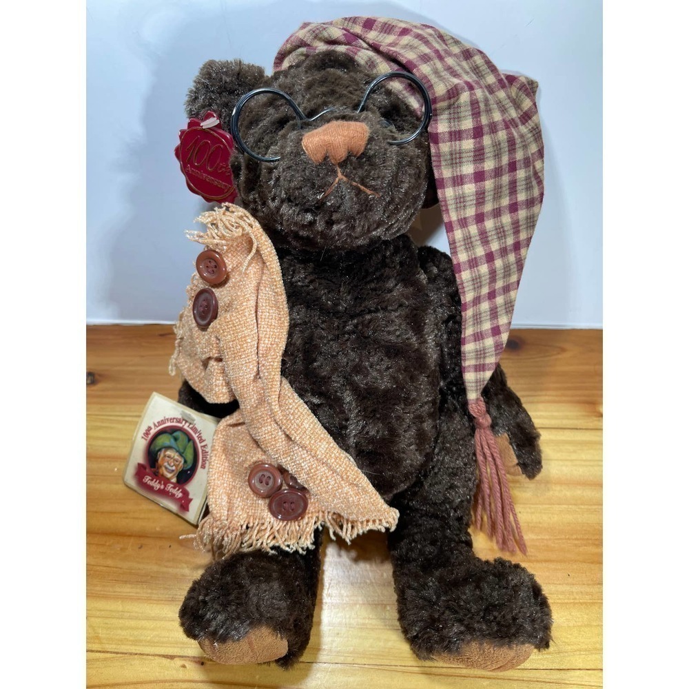 DANDEE Plush Bear Collectible Teddys Teddy 100th Anniversary Stuffed 9" With Tag